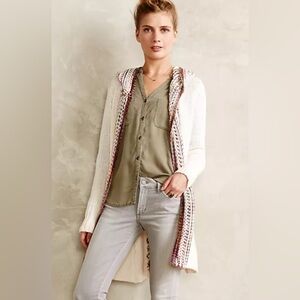 Anthropologie Angel Of The North Cardigan, boho, crochet, layering spring fall